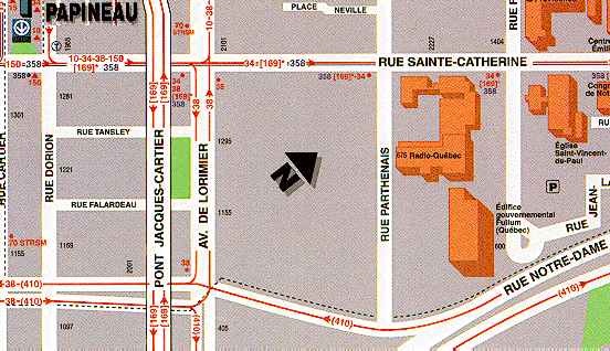 Papineau Metro Map