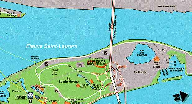 Ile St Helene Map